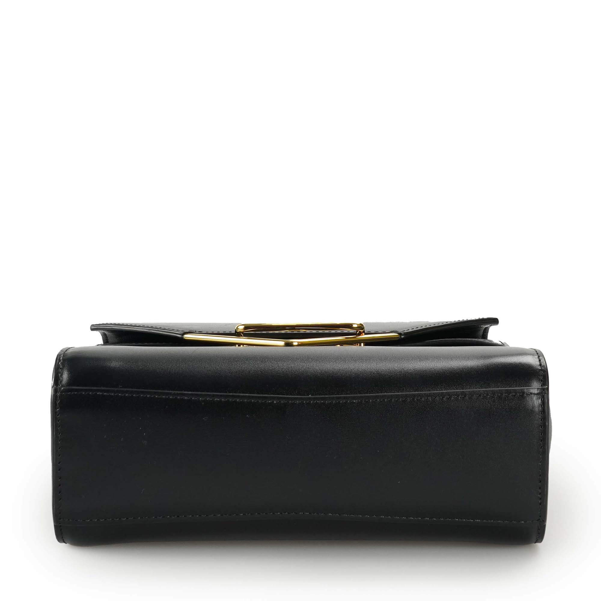 Bottega Veneta - Black Leather The Clip Crossbody Bag 